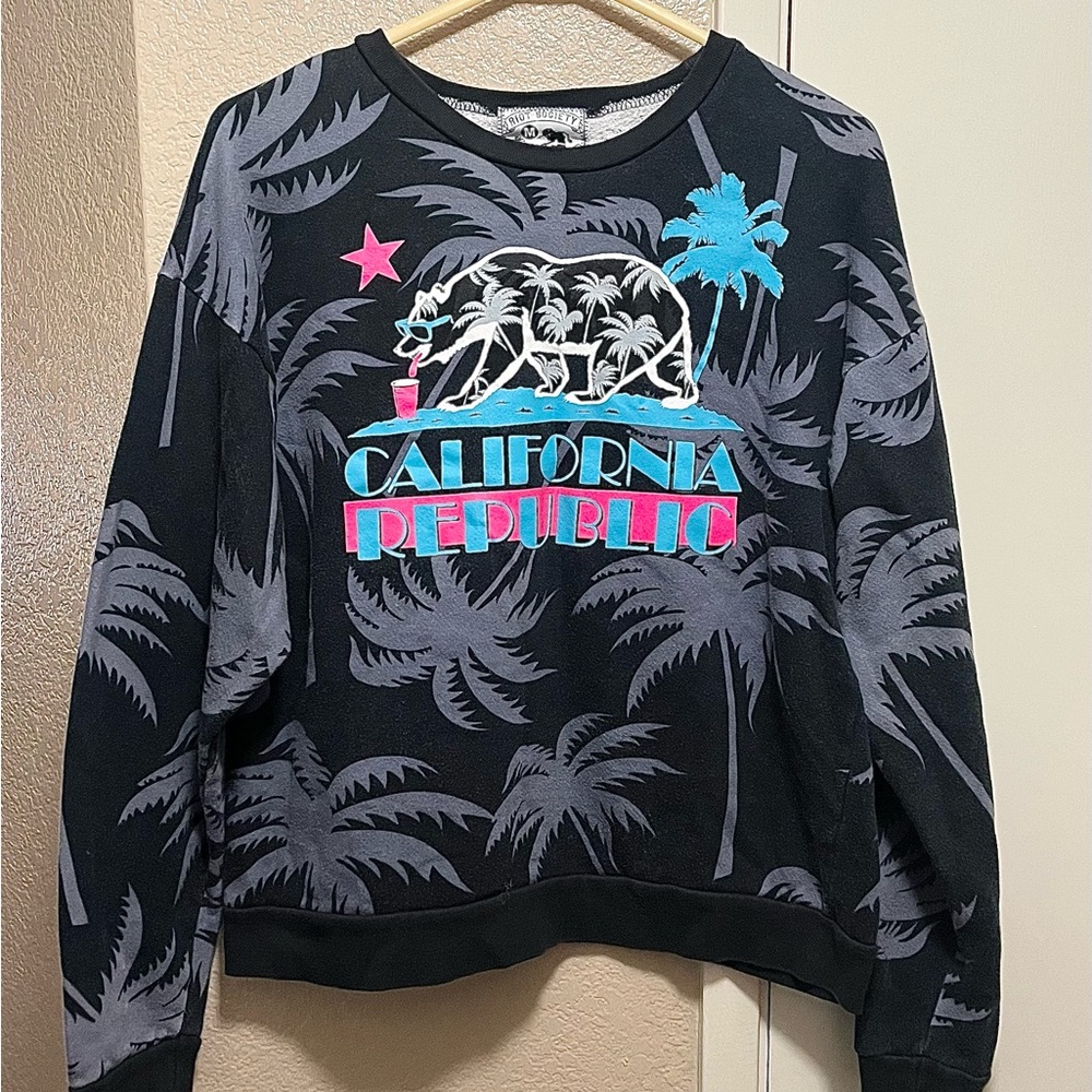 Riot Society Mens California Republic Long Sleeve CrewNeck Size M SweatShirt
